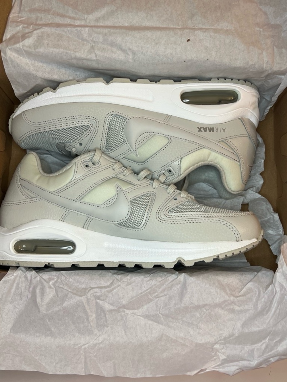 Nike Air Max Low-Top Sneakers in Light Grey and White